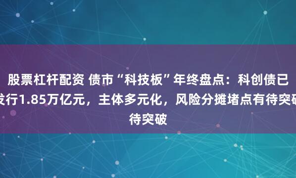 股票杠杆配资 债市“科技板”年终盘点：科创债已发行1.85万亿元，主体多元化，风险分摊堵点有待突破