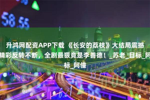 升鸿网配资APP下载 《长安的荔枝》大结局震撼，精彩反转不断，全剧最狠竟是李善德！_苏老_目标_阿僮